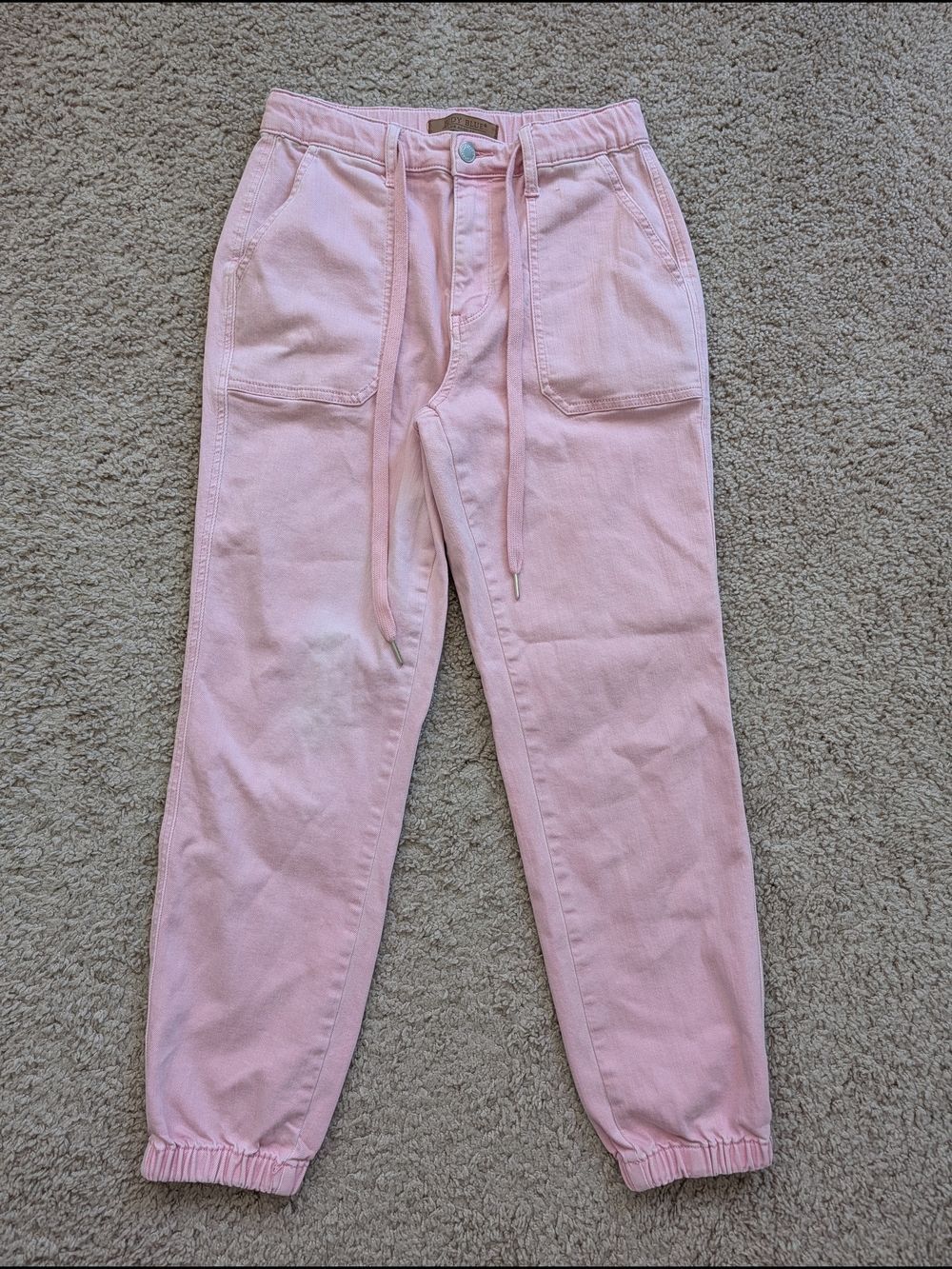 Judy Blue Womens Light Pink Regina High Rise Garment Dyed Denim Jogger Size 3/26 - Picture 5 of 16